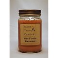 More Than A Candle More Than A Candle HFB16M 16 oz Mason Jar Soy Candle; Hot Fudge Brownie HFB16M